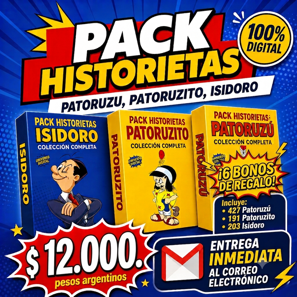Pack Historietas - Patoruzu, Isidoro, Patoruzito + 6 Bonos